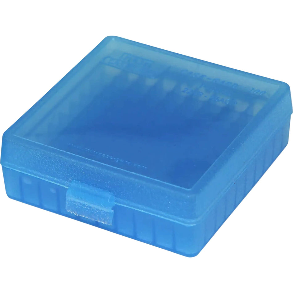 MTM 22LR/25ACP Box 100 Round Clear Blue