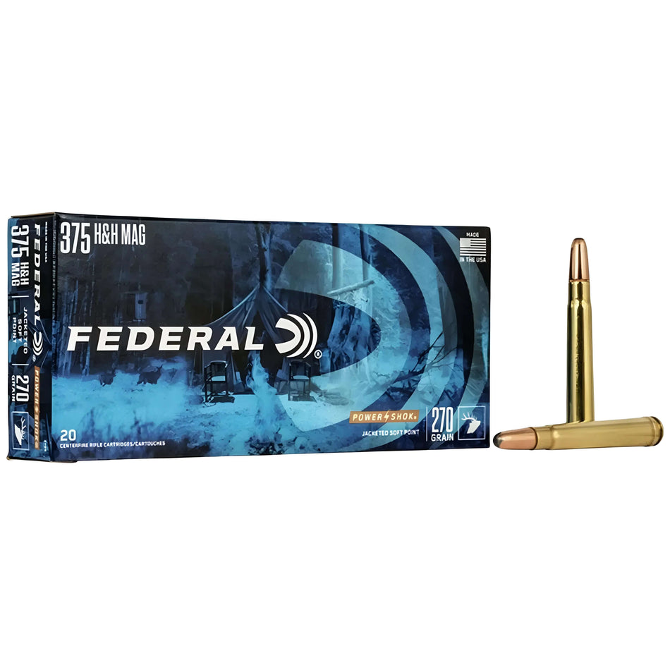 Federal Power-Shok 375H+H 300Gr Jacketed Soft Point 2530fps Ammo