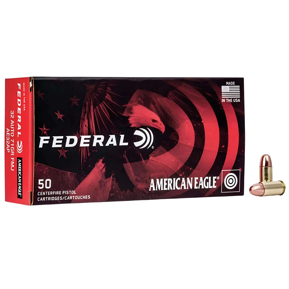 Federal American Eagle 32ACP 71GR Full Metal Jacket 900Fps Ammo