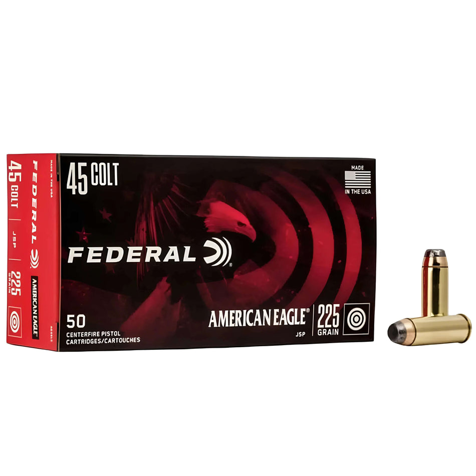 Federal American Eagle 45LongColt 225Gr Jacketed Soft Point 860Fps Ammo