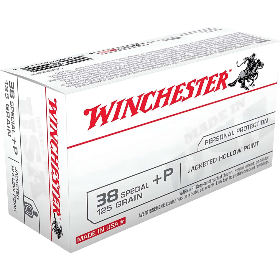 Winchester USA Value Pack 38Special+P 125gr Jacketed Hollow Point 945Fps Ammo
