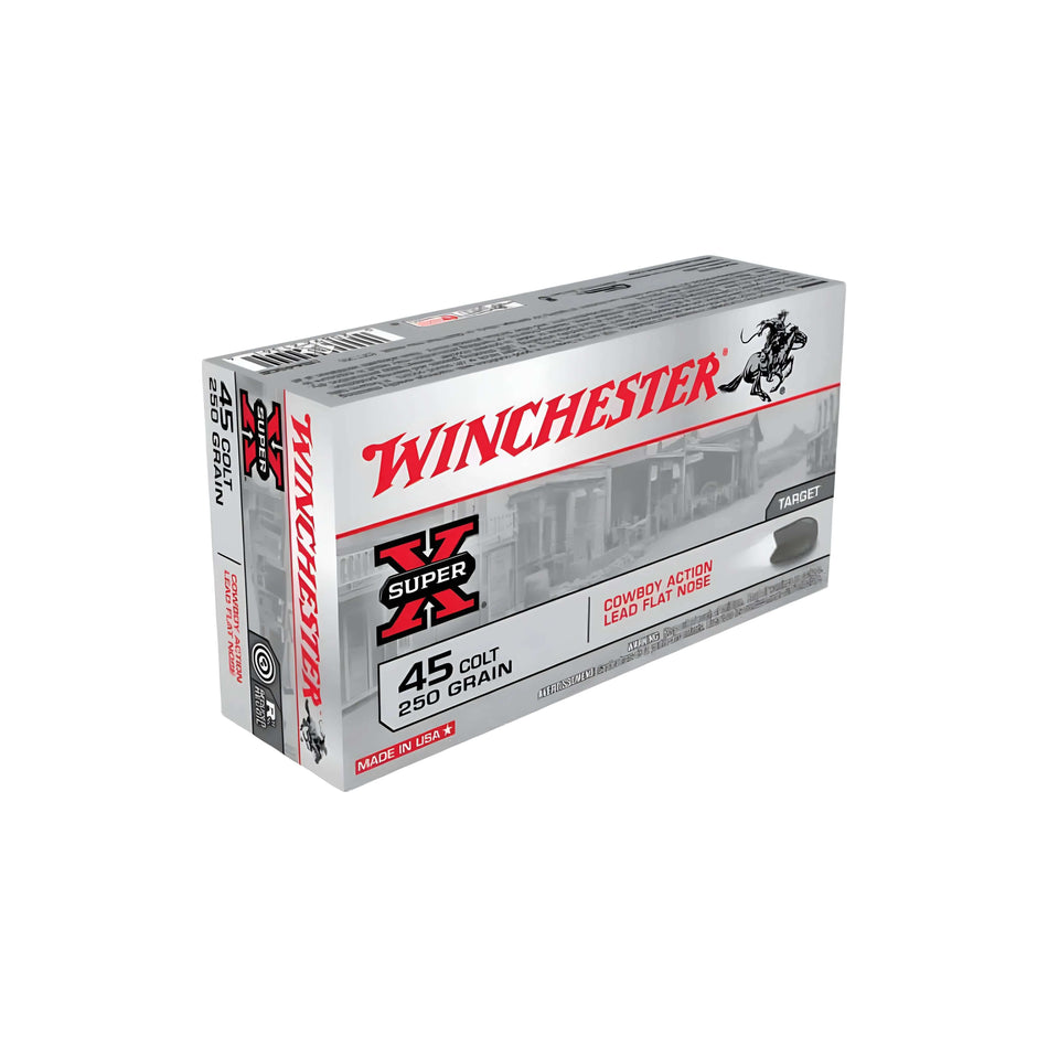 Winchester USA Super X Cowboy Action 45Colt 250gr Lead Flat Nose 750Fps Ammo