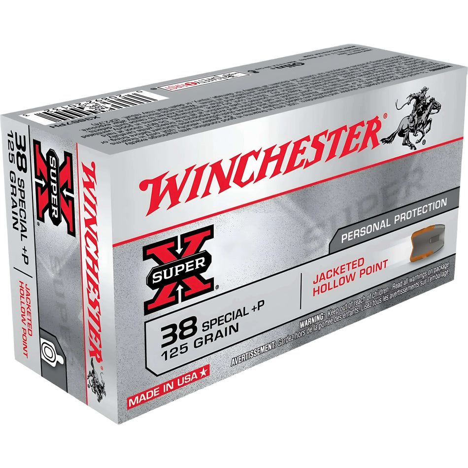 Winchester Super X 38Special+P 125gr Jacketed Hollow Point 945Fps Ammo