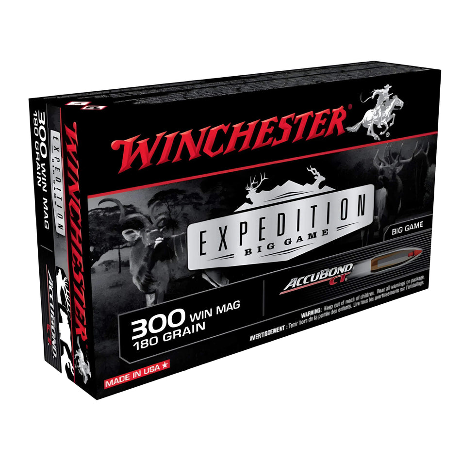 Winchester Expedition Big Game 300WinMag 180gr AccuBond CT 2950fps Ammo