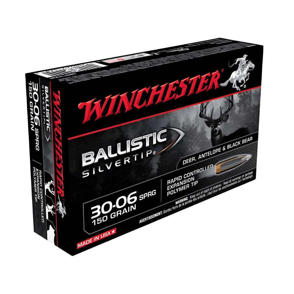 Winchester Ballistic SilverTip 30-06Sprg 150gr Polymer Tip 2900fps Ammo