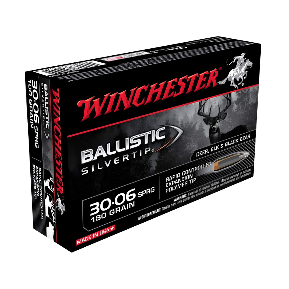 Winchester Ballistic SilverTip 30-06Sprg 180gr Polymer Tip 2750fps Ammo