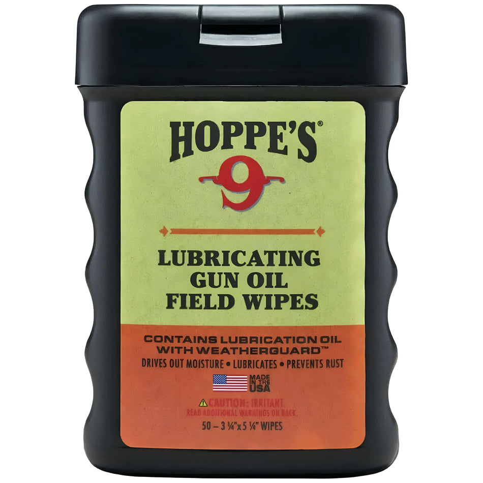 Hoppes No 9 Lubricating Gun Oil Wipes