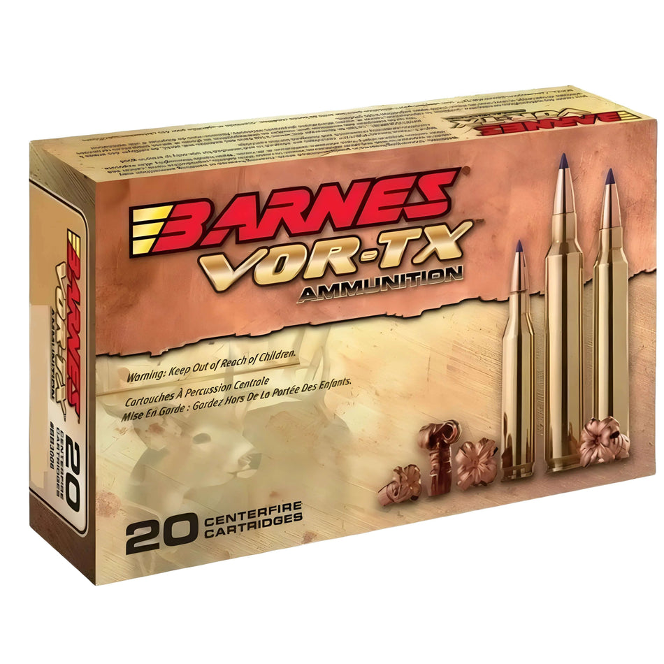 Barnes VOR-TX .22-250Rem 50gr TSX Flat Base 3830fps Ammo