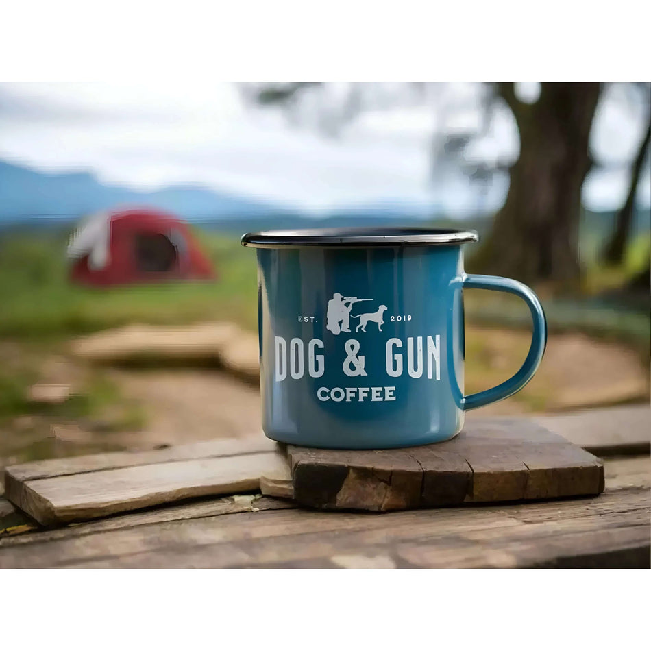 Dog & Gun Enamel Mugs