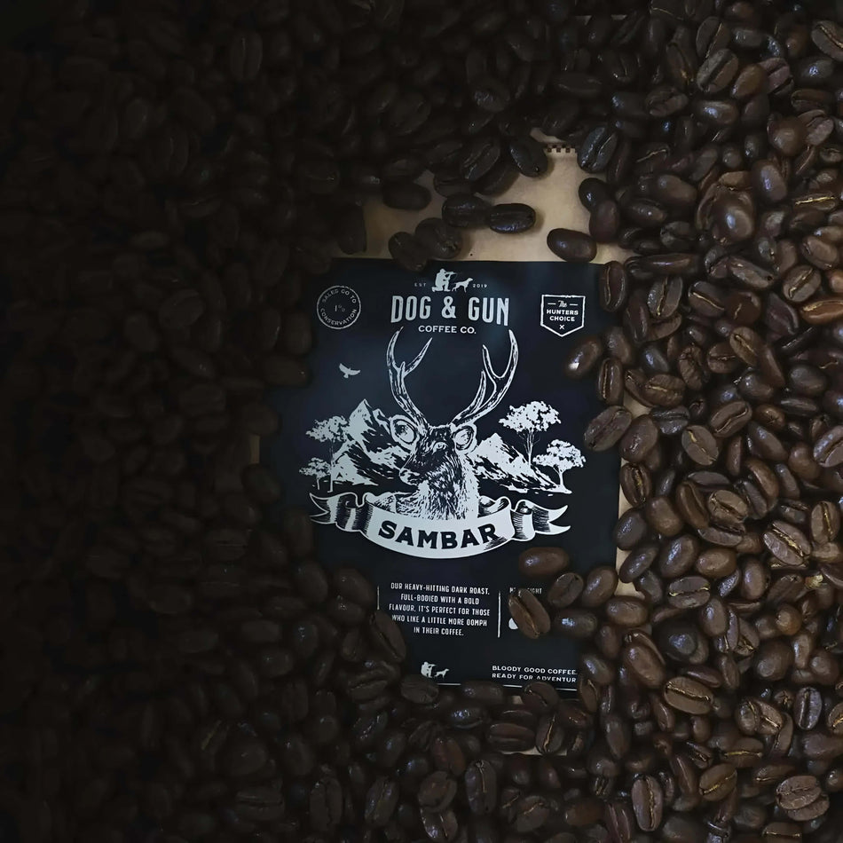 Dog & Gun SAMBAR Roasty/Bold/Dark Roast Whole Beans