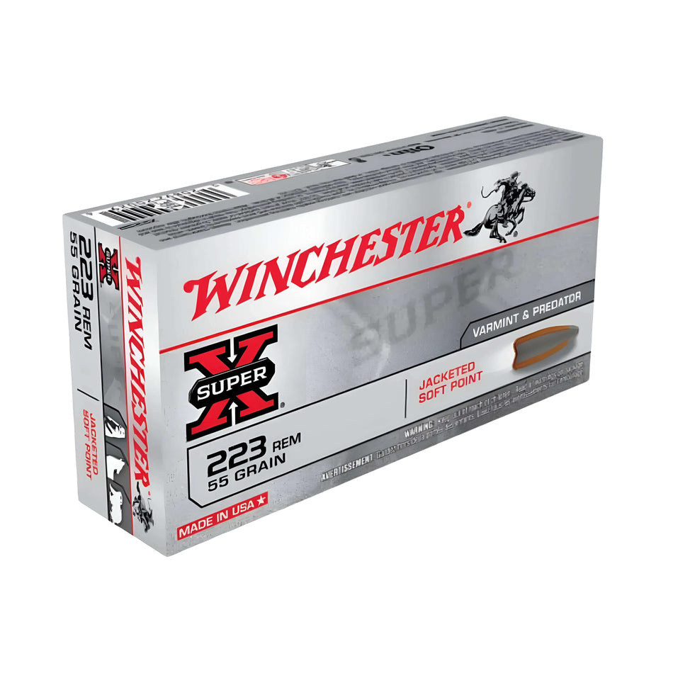Winchester Super X 223Rem 55gr Pointed Soft Point 3240fps Ammo