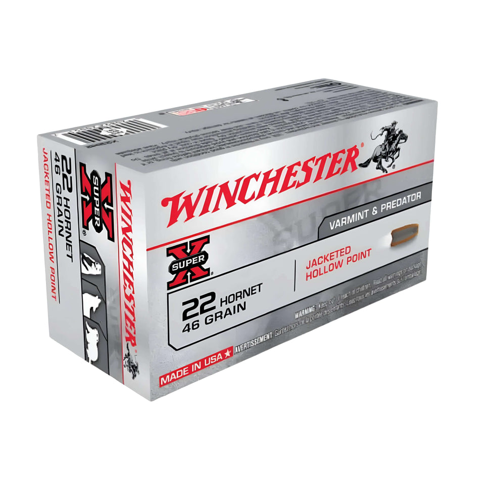 Winchester Super X 22Hornet 46gr Jacketed Hollow Point 2690fps Ammo
