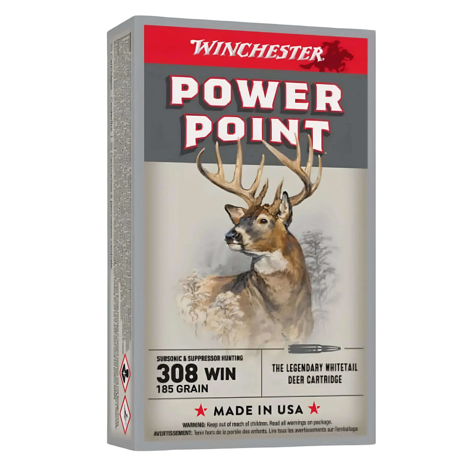 Winchester Super X 308Win 185gr Subsonic Power-Point 1060fps Ammo