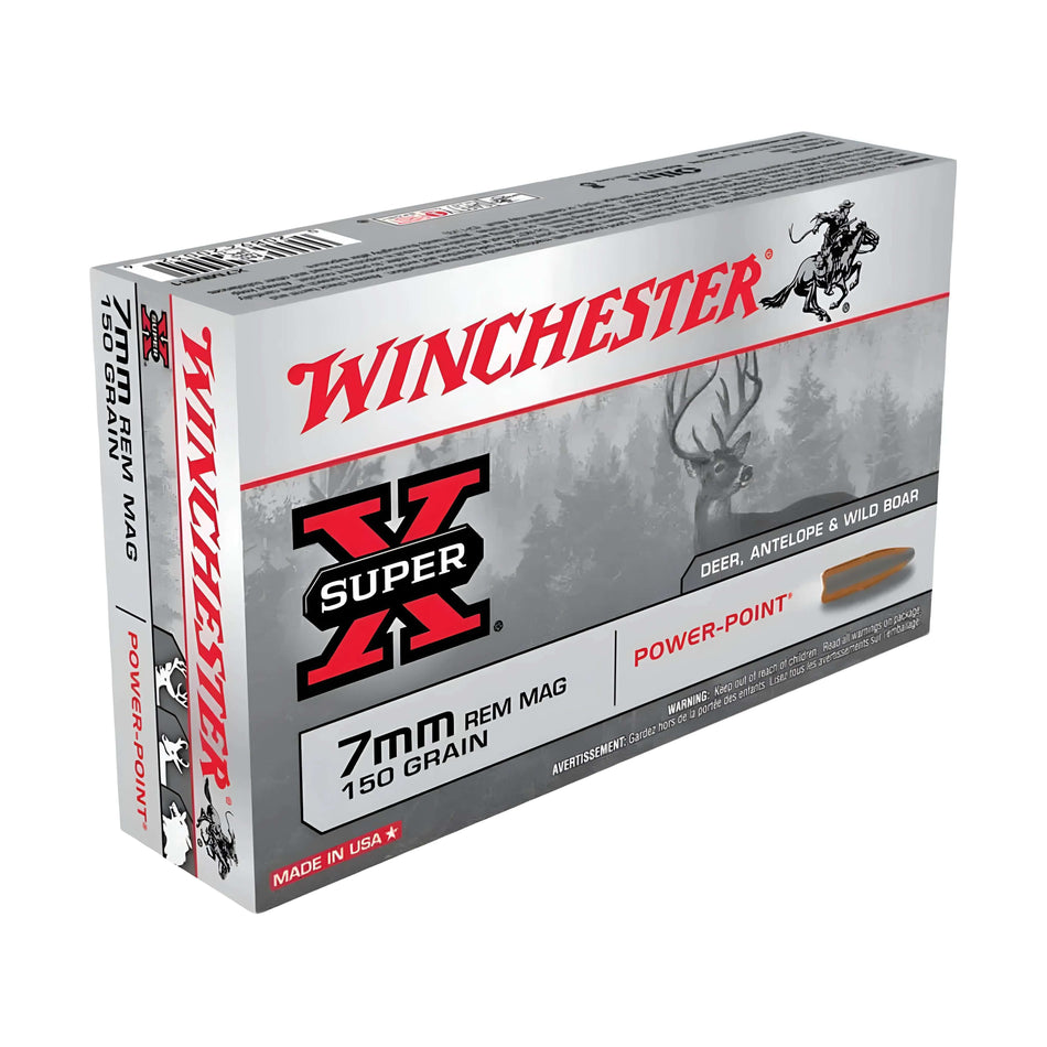 Winchester Super X 7mmRemMag 150gr Power-Point 3090fps Ammo