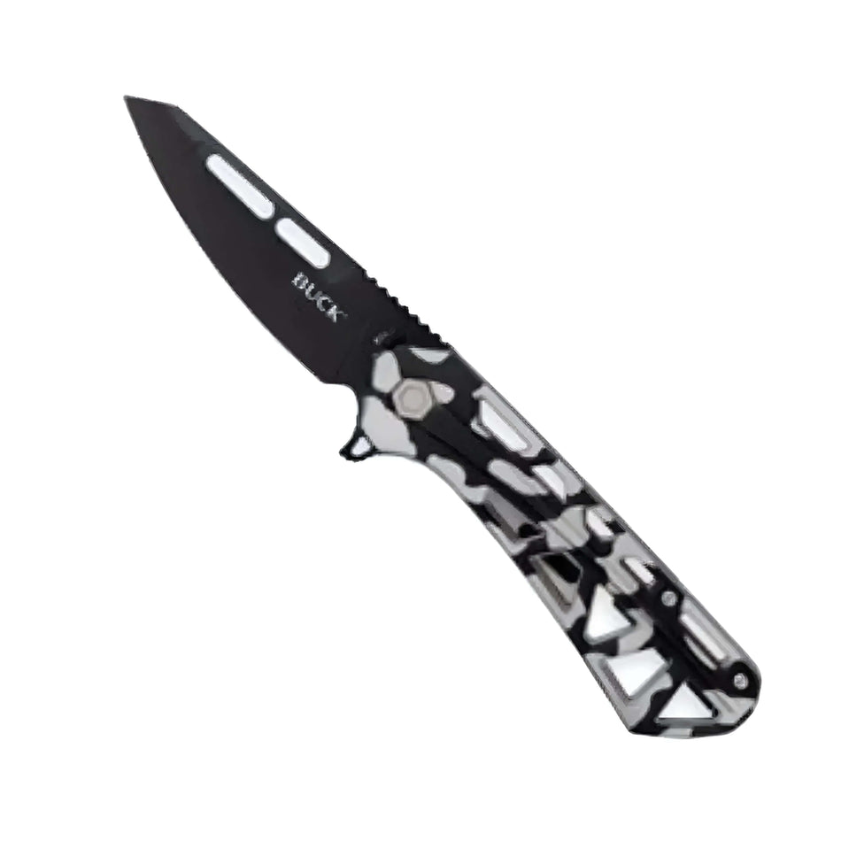 Buck Trace OPS Camo Large 8cm Drop Point Folding Pocket Knife With Clip
