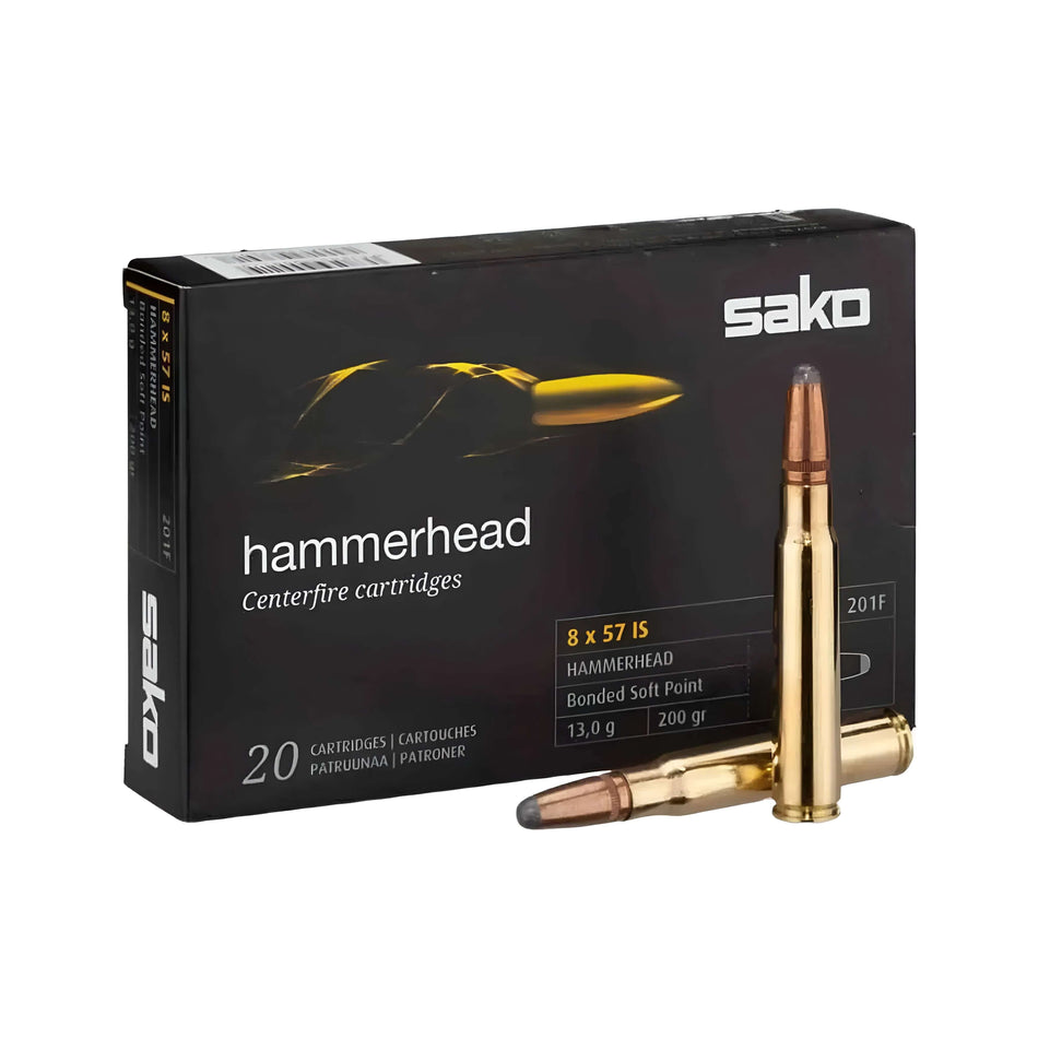Sako Hammerhead 8x57JS 200gr Jacketed Soft Point 2510fps Ammo
