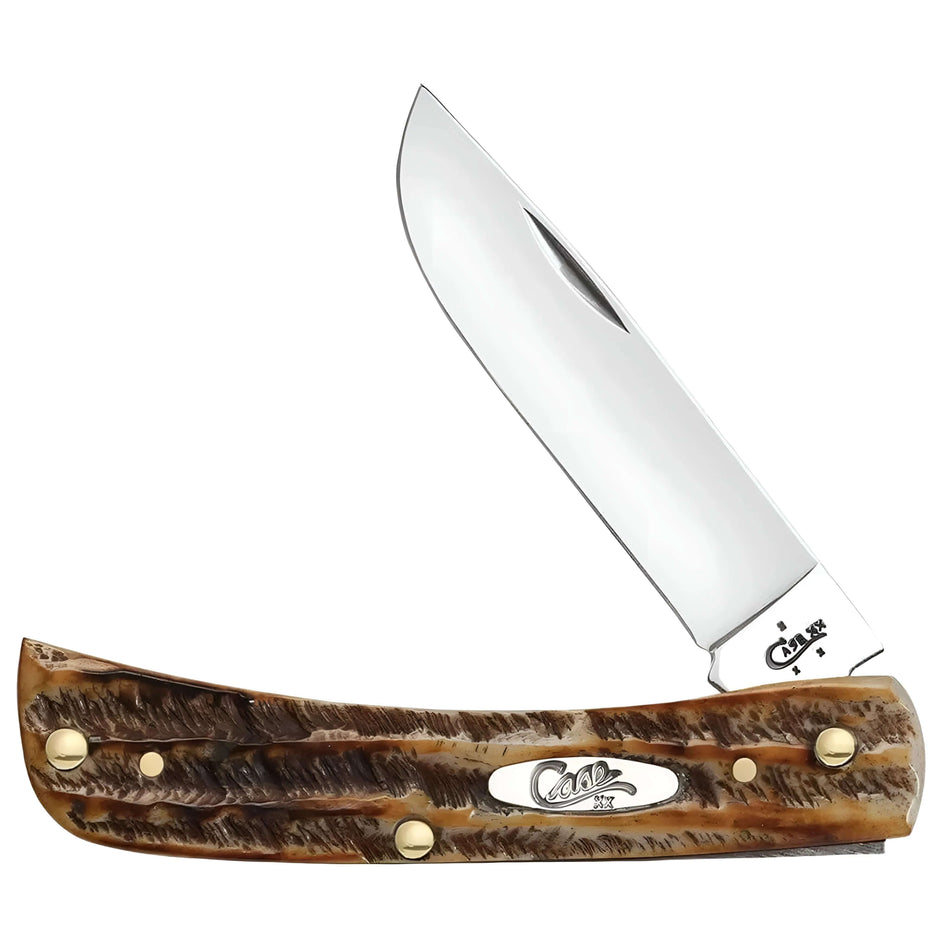 Case Knife Bone Stag SOD Buster JR Folding Pocket Knife