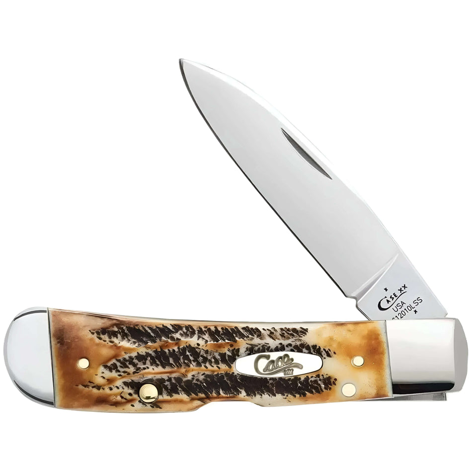 Case Knife Bone Stag Tribal Lock Folding Pocking Knife
