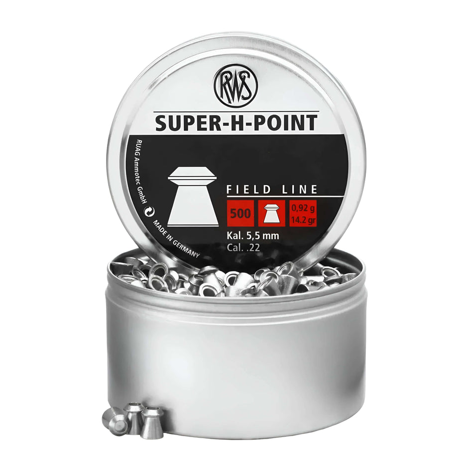 RWS Super-H-Point Hollow Point .22Cal 14.2gr Air Rifle Pellets