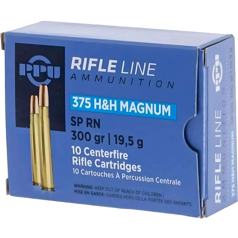PPU 375H+HMag 300gr Soft Point Round Nose 2530fps Ammo
