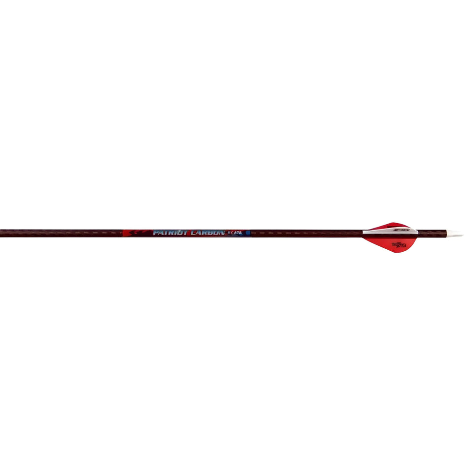ATA Patriot Carbon Blazer Vane 3K Black Arrow 350 Spine Suits 40-65 Pound Bows