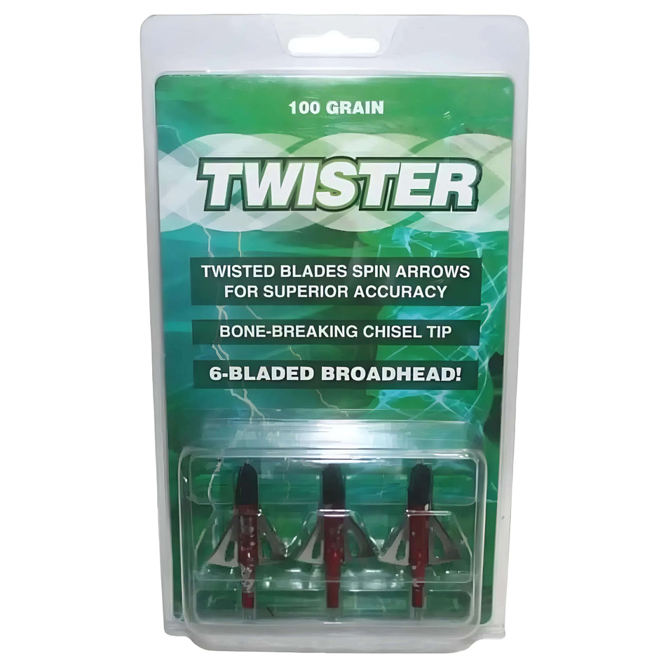 Redzone Twister 6-Blade 100gr Broadheads