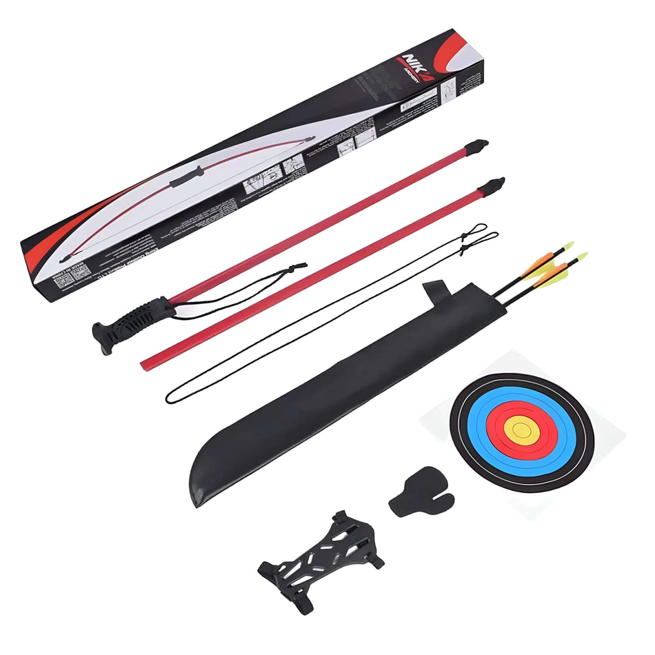 Niks Archery Scout Take-Down Fibreglass Bow Set 50in.