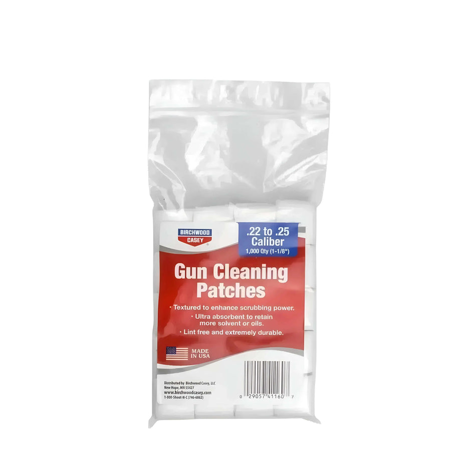 Birchwood Casey Cleaning Patches 1-1/8in. .22Cal-.25Cal