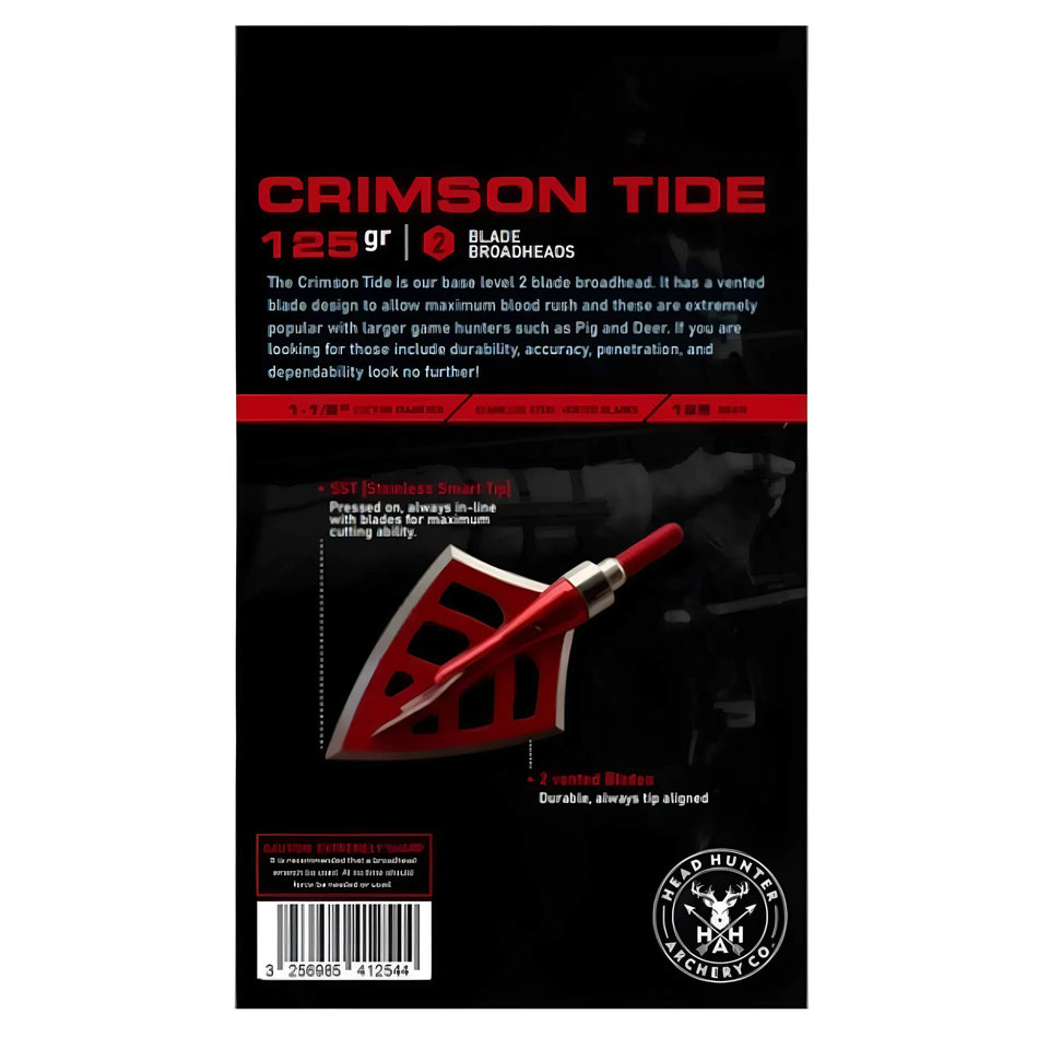 Head Hunter Crimson Tide 2-Blade 125gr Broadheads