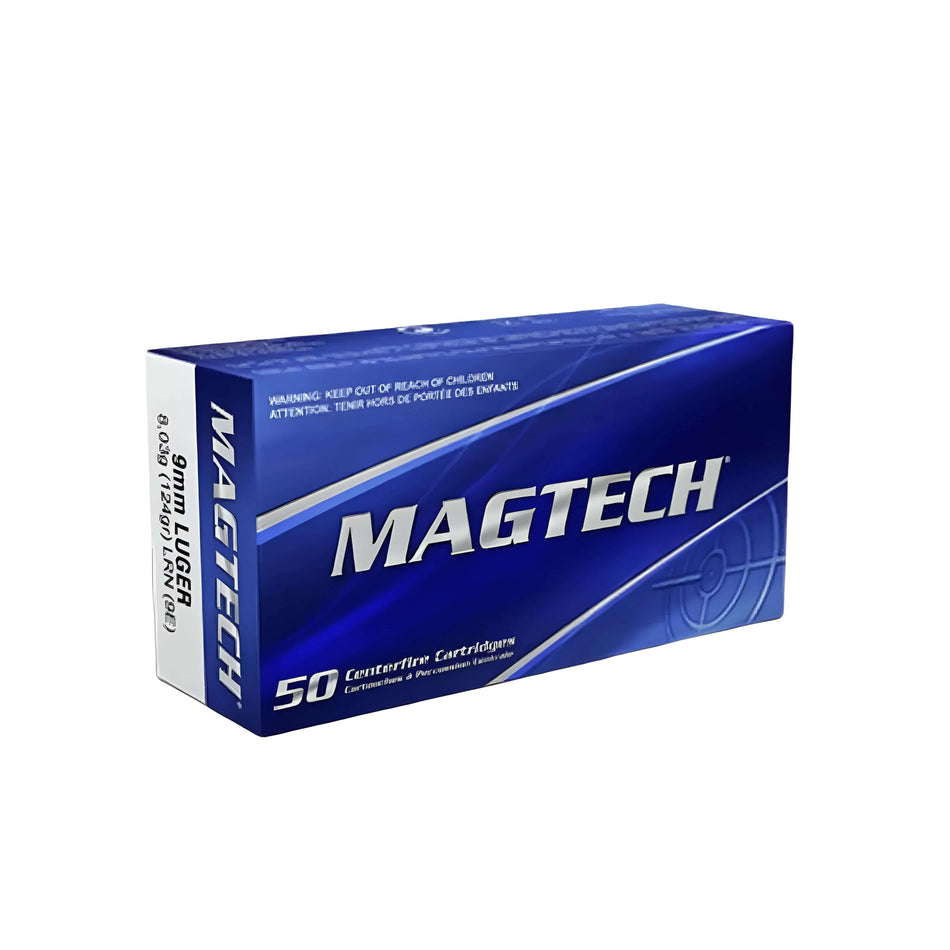 Magtech 9mm Luger 124GR Lead Round Nose Ammo