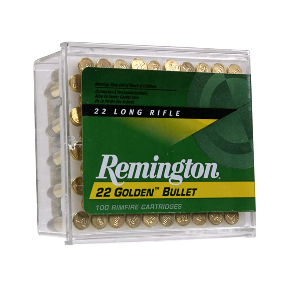 Remington 22LR Golden Bullet Solid 40gr Round Nose 1255Fps Ammo