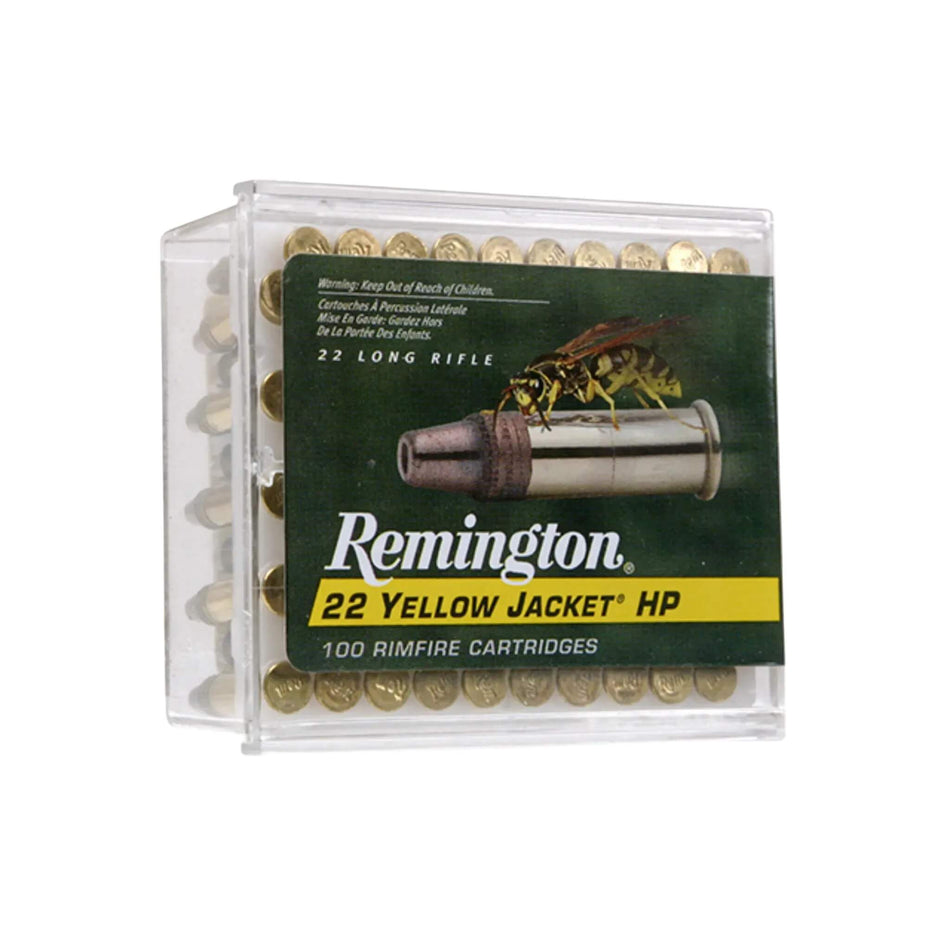 Remington 22LR Yellow Jacket Hyper Velocity 33gr Truncated Cone Hollow Point 1500Fps Ammo