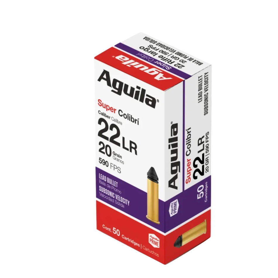Aguila 22LR Super Calibri 20gr Quiets 590fps Ammo DNRCZ