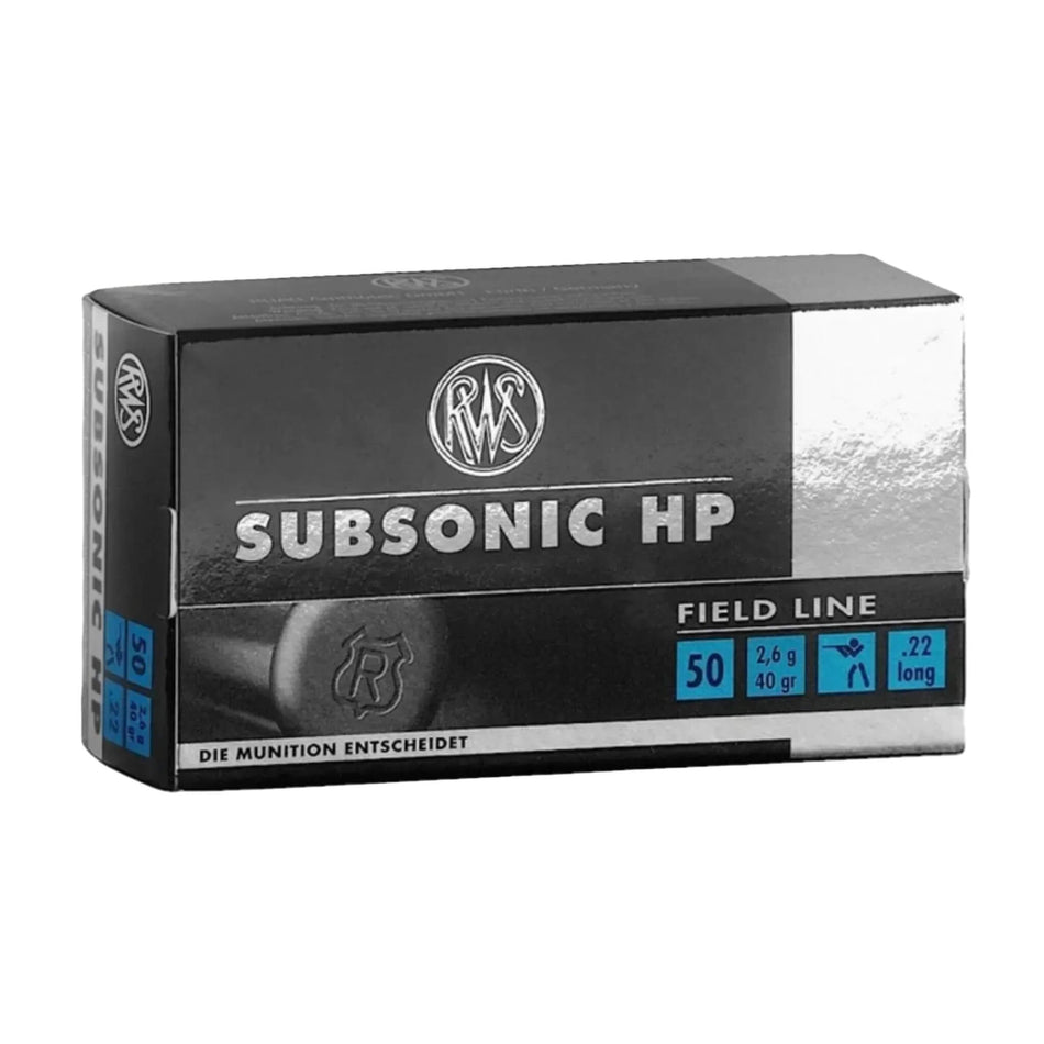RWS Subsonic 22LR 40gr Hollow Point 1033fps Ammo