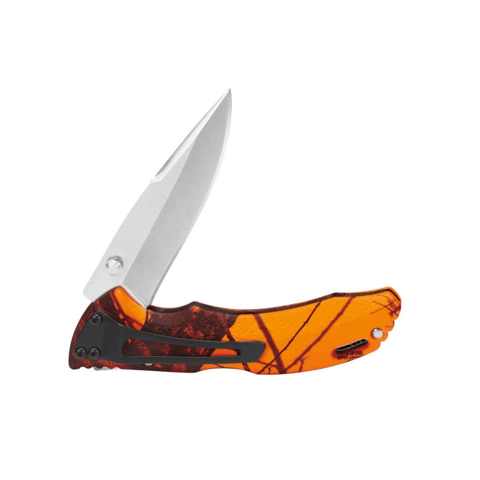 Buck Bantam Orange Head Hunter 3-1/8in. Drop Point Blade Knife with Pocket Clip