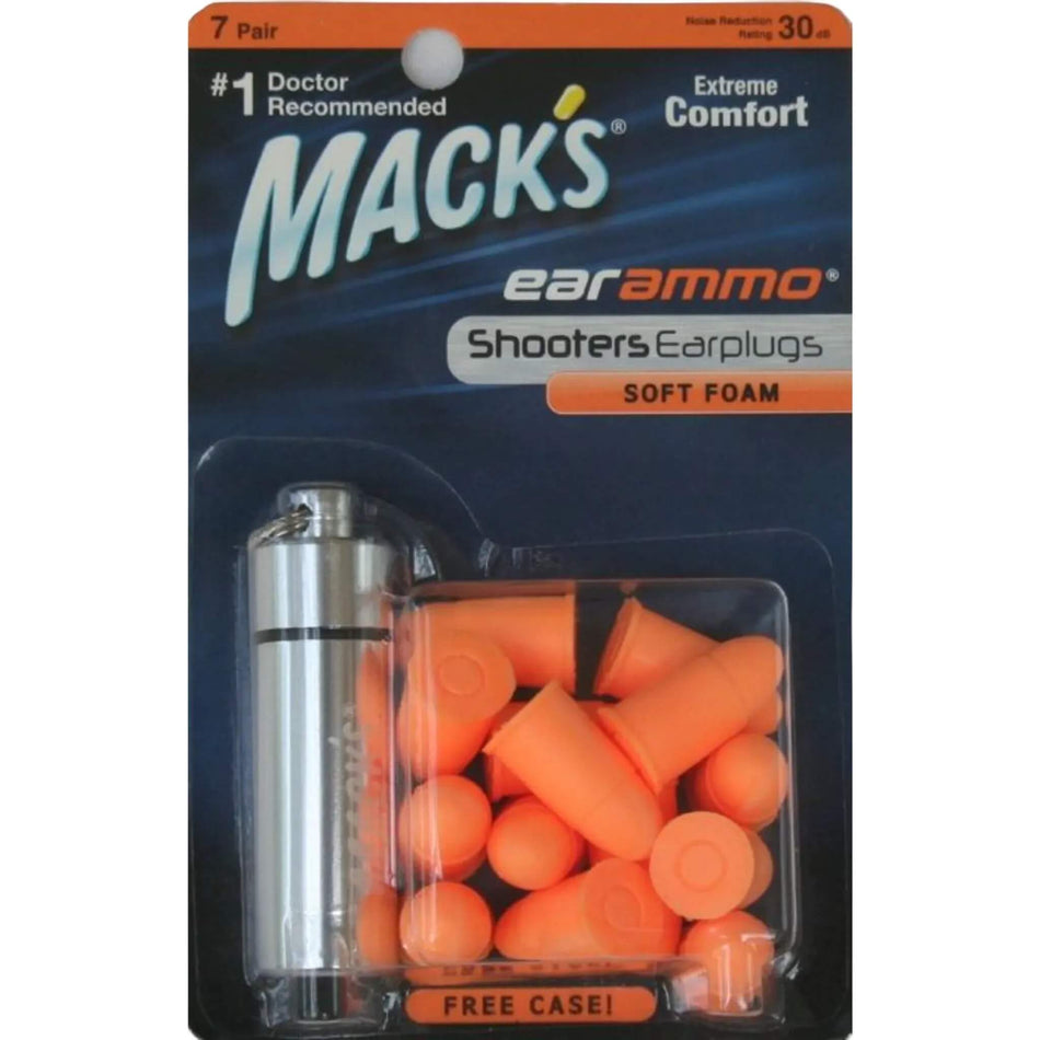 Mack's Foam Earplugs -7 Pair with case