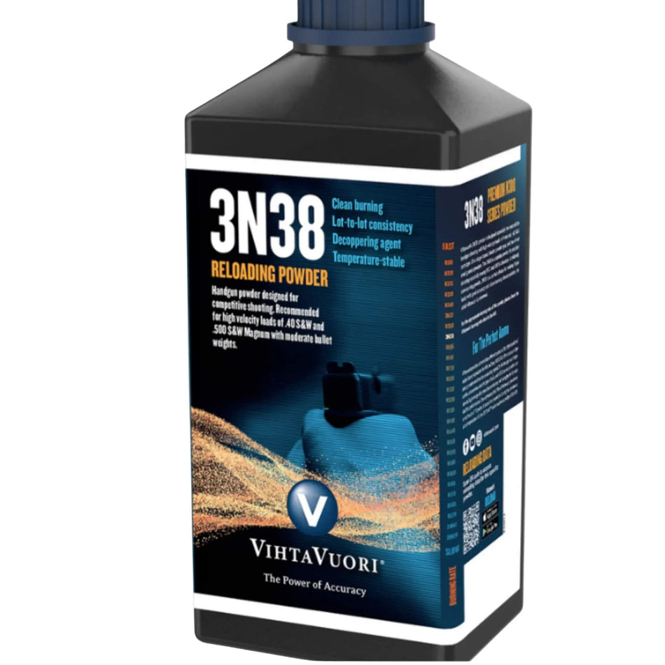 Vihtavuori 3N38 500Gram Pistol Powder (HV 40S&W & 500S&W)