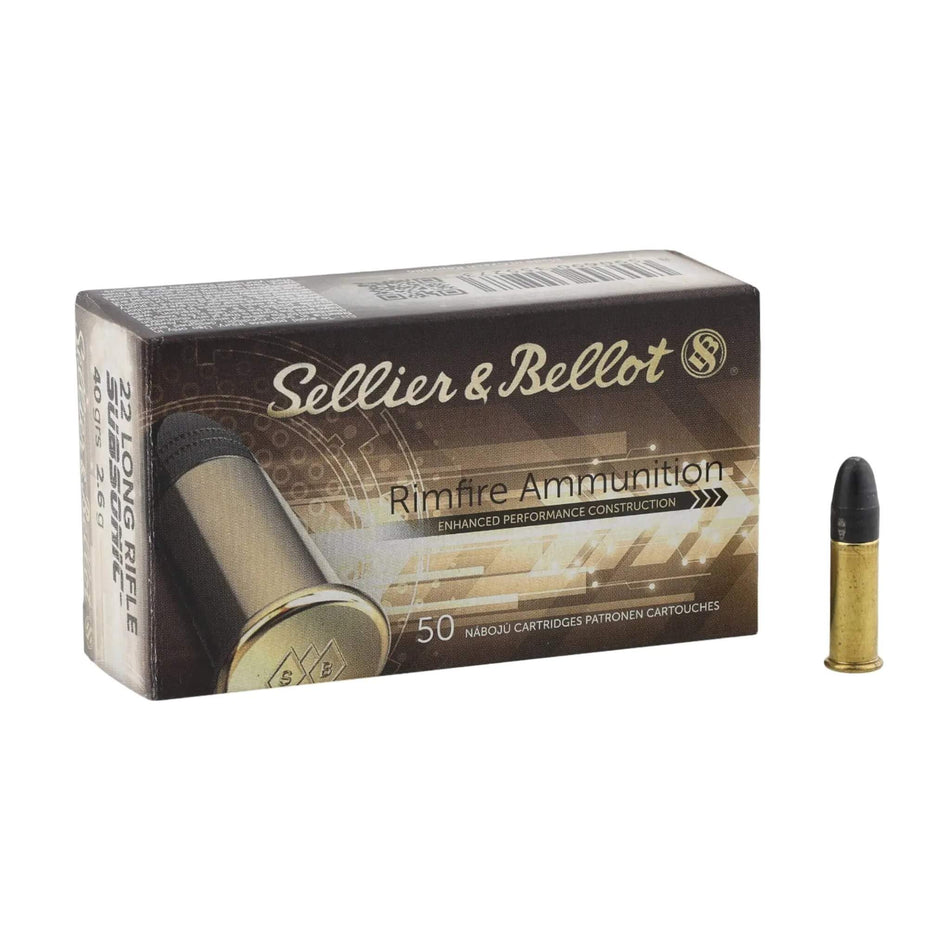 Sellier & Bellot 22LR Subsonic 40gr Lead Round Nose