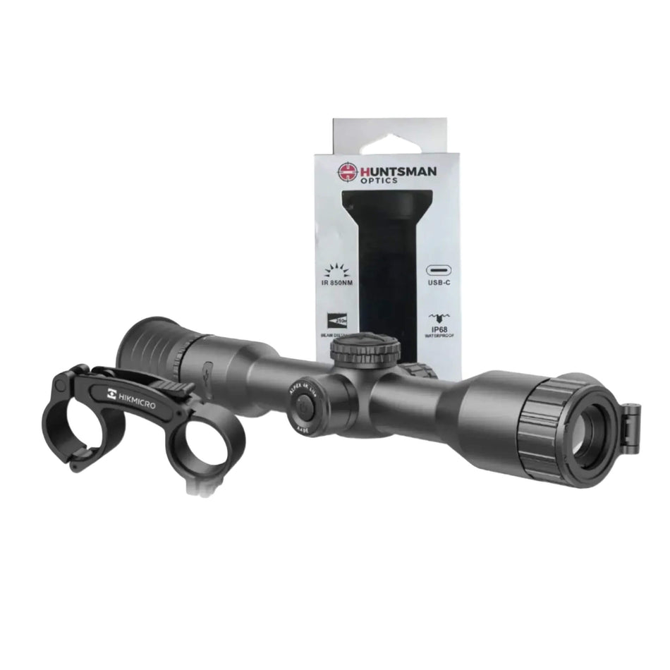 Hikmicro Alpex 4K A40E Lite 40mm 3840x2160 Night Vision Scope & M4-IR850 Torch Kit