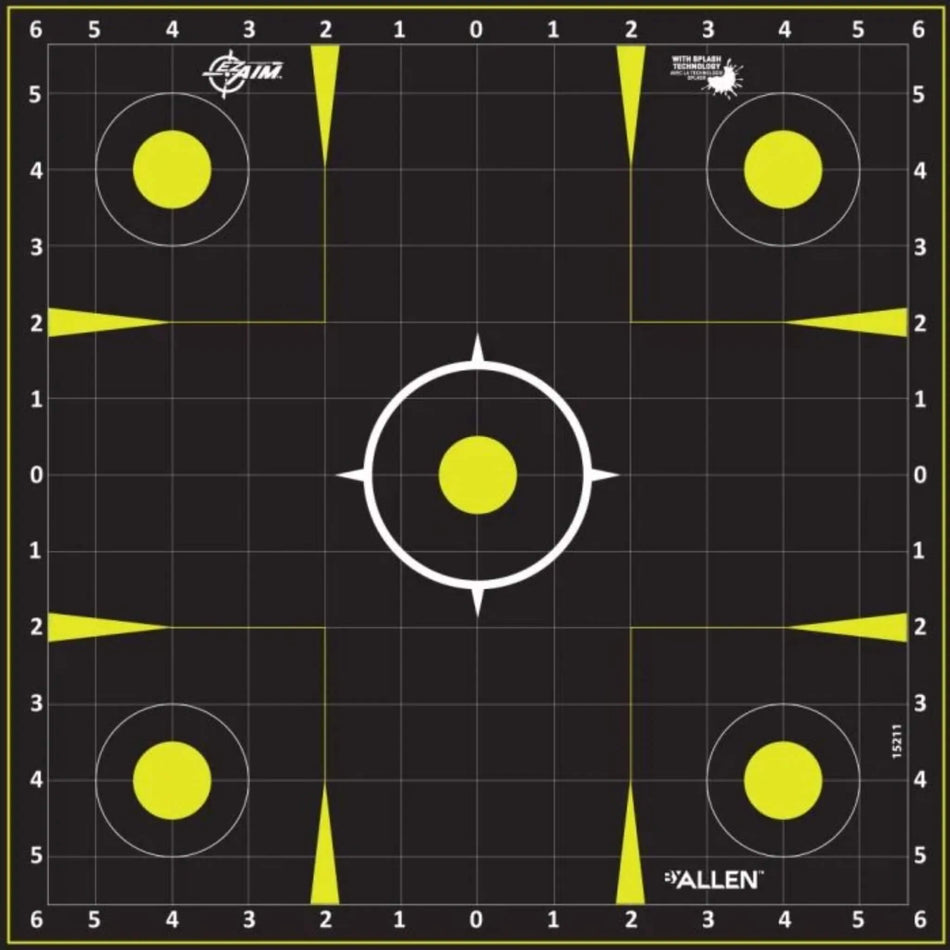 Allen EZ Aim Splash Adhesive 12in. Sight In Grid Target