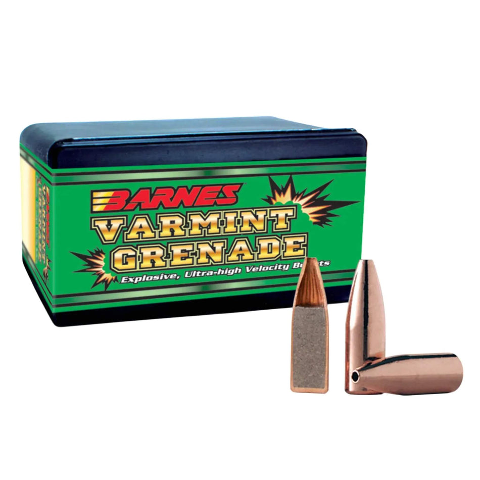 Barnes Varmint Grenade 22Cal .224 50gr Hollow Point Projectiles