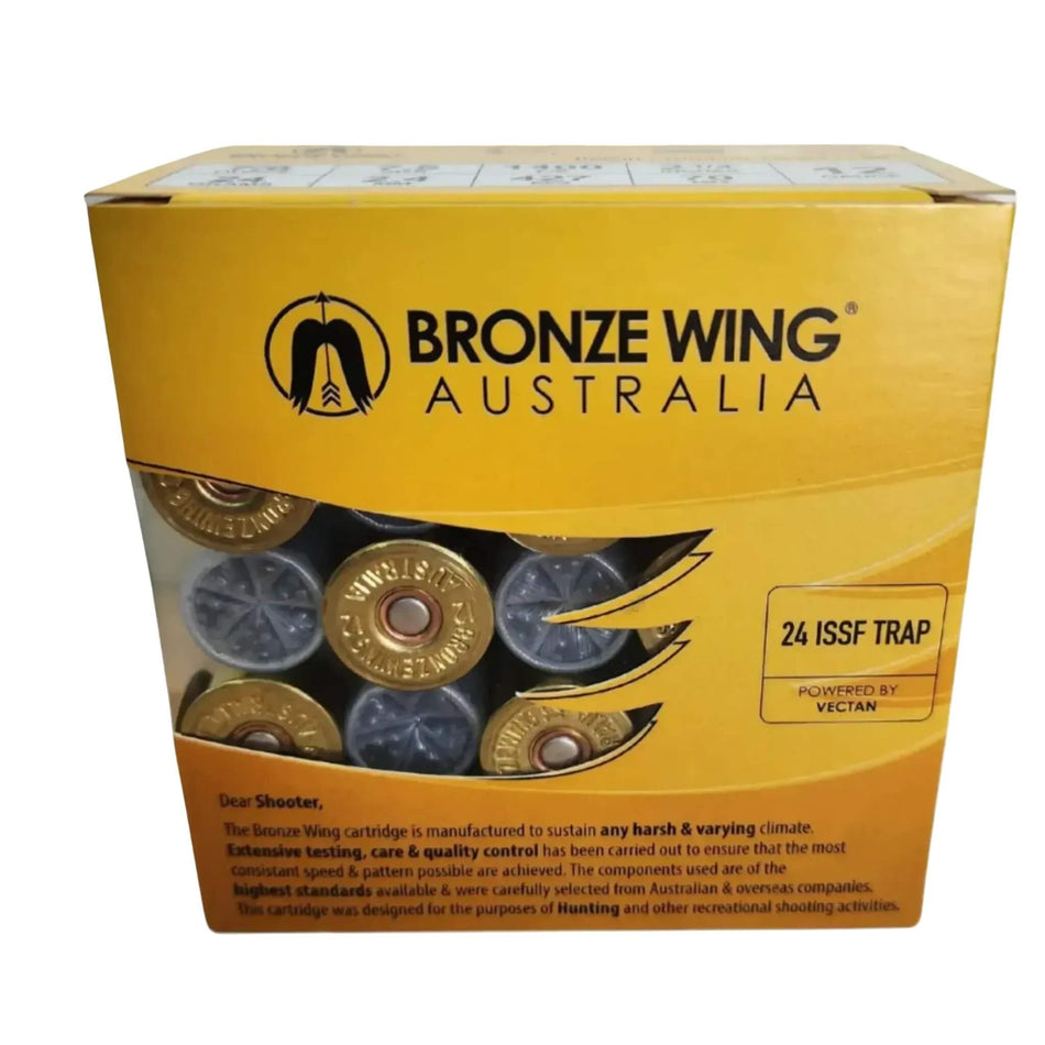 Bronze Wing Terminator ISSF Trap 12Ga 24Gram Lead 7.5s Target Load 2-3/4in. 1400fps Ammo