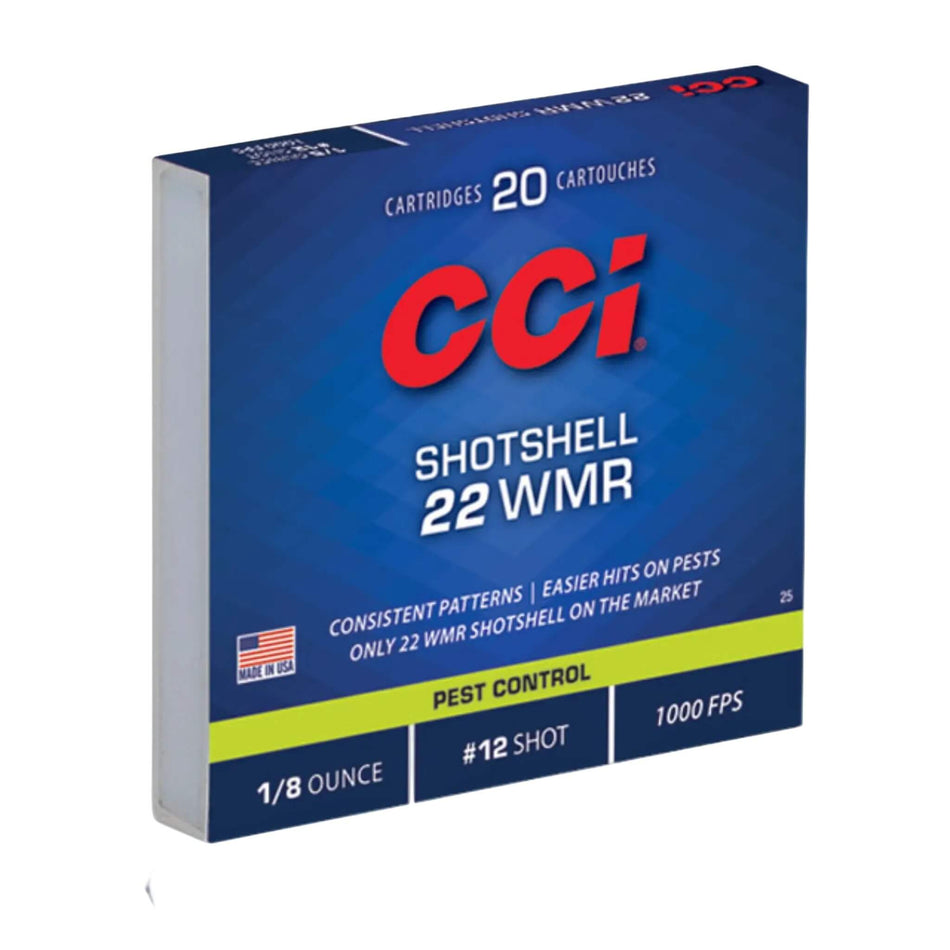 CCI 22WMR Shotshell No.12 Birdshot 1000Fps Ammo