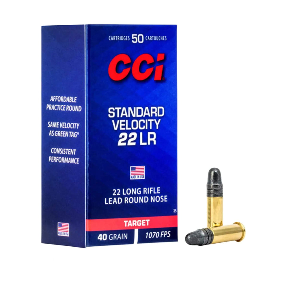 CCI 22LR 40Gr Standard Velocity Solid 1070Fps Ammo