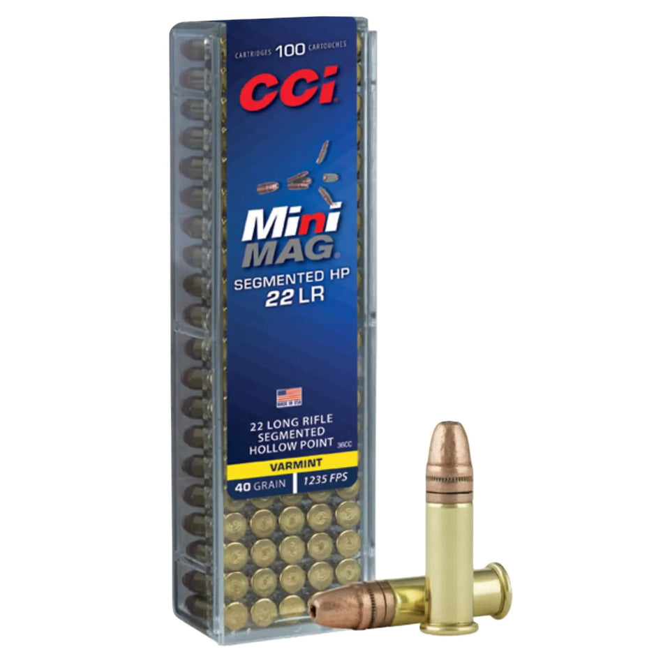 CCI 22LR Mini Mag 40Gr Segmented Hollow Point 1235Fps Ammo