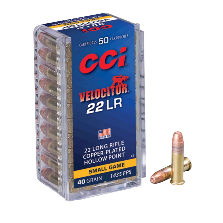 CCI 22LR 40Gr Velocitor Hollow Point High Velocity 1435Fps Ammo