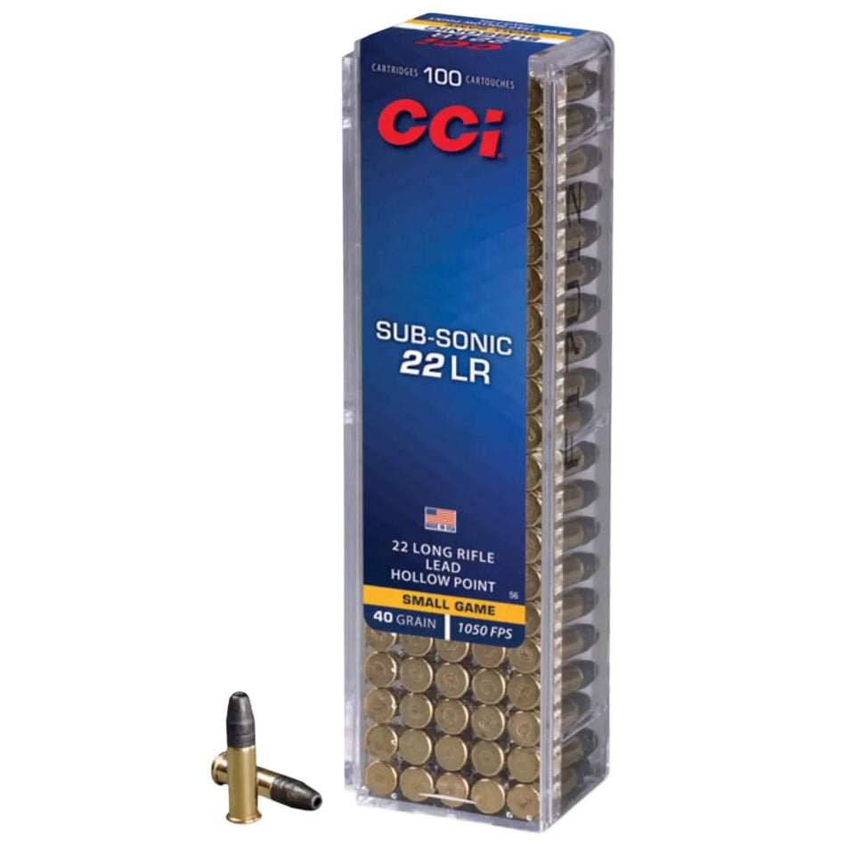 CCI 22LR 40Gr Subsonic Hollow Point 1050Fps Ammo