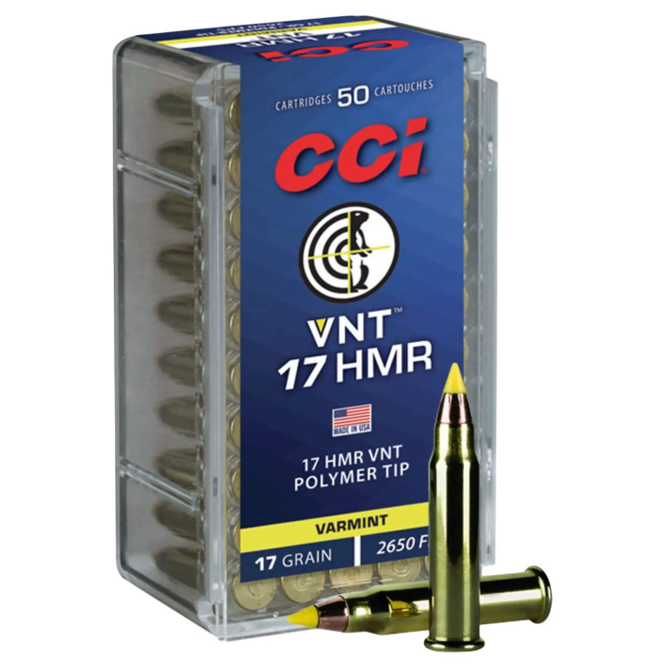 CCI 17HMR 17Gr VNT Tipped 2650Fps Ammo