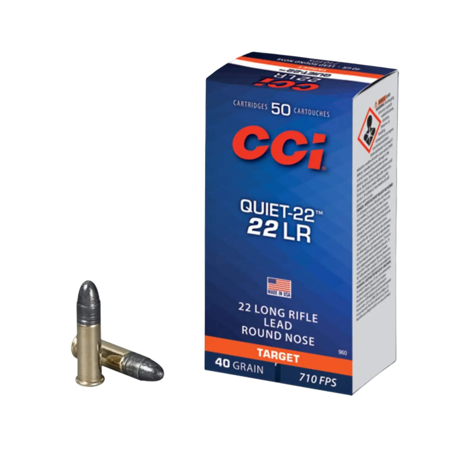 CCI 22LR 40Gr Quiet Lead Round Nose 710Fps Ammo