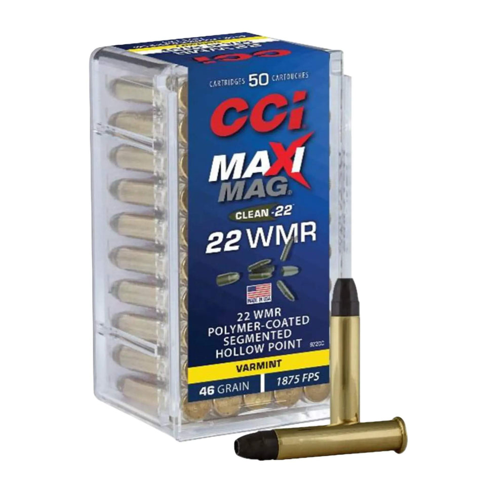 CCI 22WMR 46Gr Maxi Mag Segmented Hollow Point 1845Fps Ammo